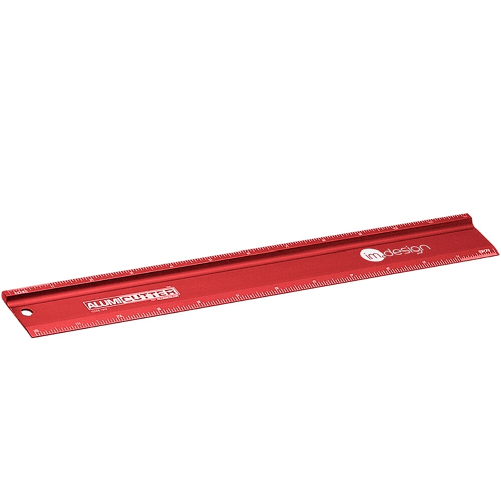 Alumicolor, Alumicutter, Cutting Edge, Ruler, 12", Red